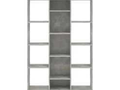 vidaXL Raumteiler/Bücherregal Betongrau 100x24x140 cm Holzwerkstoff