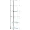 vidaXL Regal mit 6 Ablagen Transparent 40x40x160 cm Hartglas
