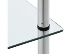 vidaXL Regal mit 6 Ablagen Transparent 40x40x160 cm Hartglas