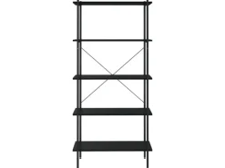 vidaXL Regal mit 5 Böden Schwarz 80x40x163 cm
