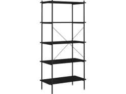 vidaXL Regal mit 5 Böden Schwarz 80x40x163 cm