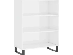 vidaXL Regalschrank Hochglanz-Weiß 69,5x32,5x90 cm Holzwerkstoff 828390
