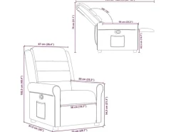 vidaXL Relaxsessel Braun Stoff 4015640