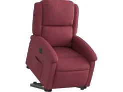vidaXL Relaxsessel mit Aufstehhilfe Elektrisch Weißrot Stoff Modell 7