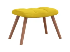 vidaXL Relaxsessel mit Hocker Senfgelb Samt Modell 6