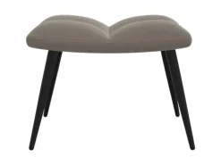 vidaXL Relaxsessel mit Hocker Hellgrau Samt Modell 5