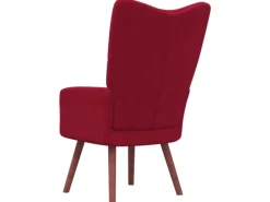 vidaXL Relaxsessel Weißrot Samt Modell 8
