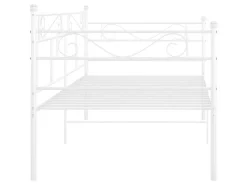 vidaXL Schlafsofa Bettgestell Weiß Metall 90x200 cm650976