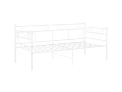 vidaXL Schlafsofa Bettgestell Weiß Metall 90x200 cm650976