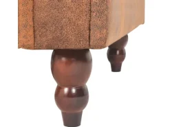 vidaXL Schlafsofa mit Armlehnen Kunstleder braun