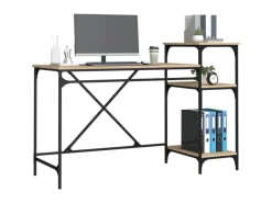 vidaXL Schreibtisch mit Regal Sonoma-Eiche 135x50x90 cm Holzwerkstoff 826710