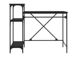 vidaXL Schreibtisch mit Regal Schwarz 105x50x90cm Holzwerkstoff Eisen 826714