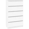 vidaXL Schubladenschrank Weiß 60x36x103 cm Holzwerkstoff