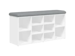 vidaXL Schuhbank Weiß 102x32x50 cm Holzwerkstoff