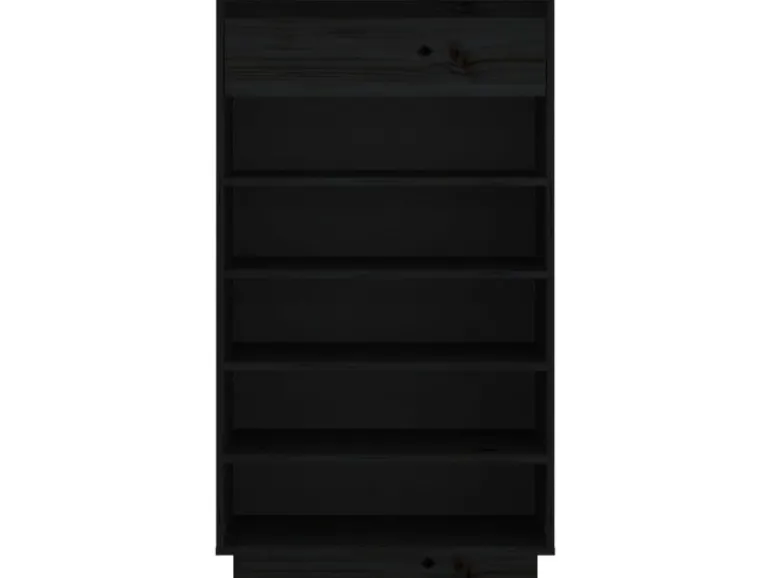 vidaXL Schuhregal Schwarz 60x34x105 cm Massivholz Kiefer 813554