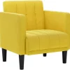 vidaXL Sessel mit Armlehnen Gelb 53 cm Samt 4100558