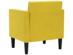 vidaXL Sessel mit Armlehnen Gelb 53 cm Samt 4100558