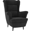 vidaXL Sessel Schwarz Samt Modell 3