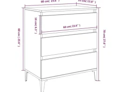 vidaXL Sideboard Braun Eichen-Optik 60x35x70 cm Holzwerkstoff 823055