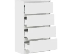 vidaXL Sideboard Hochglanz-Weiß 60x35x98,5 cm Holzwerkstoff 800537