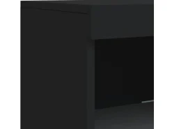 vidaXL Sideboard mit LED-Leuchten Schwarz 162x37x100 cm 3209171