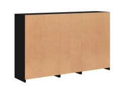 vidaXL Sideboard mit LED-Leuchten Schwarz 162x37x100 cm 3209171