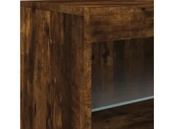 vidaXL Sideboard mit LED-Leuchten Räuchereiche 60x37x67 cm 836655