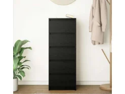 vidaXL Sideboard mit Schubladen Schwarz Eichen-Optik 37,5x35x99 cm 861761