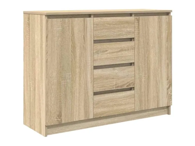 vidaXL Sideboard mit Schubladen Sonoma-Eiche 100,5x35x76 cm 3328446