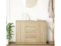 vidaXL Sideboard mit Schubladen Sonoma-Eiche 100,5x35x76 cm 3328446