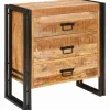 vidaXL Sideboard mit Schubladen Braun 66 x 33 x 70 cm Massivholz Mango 4016718