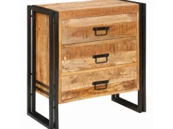 vidaXL Sideboard mit Schubladen Braun 66 x 33 x 70 cm Massivholz Mango 4016718