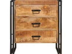 vidaXL Sideboard mit Schubladen Braun 66 x 33 x 70 cm Massivholz Mango 4016718