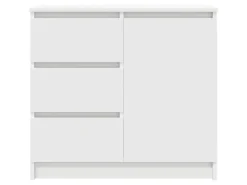 vidaXL Sideboard mit Schublade Weiß 71x35x65 cm Holzwerkstoff 861571