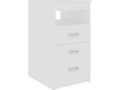 vidaXL Sideboard mit Schubladen Weiß 40x50x76 cm Holzwerkstoff