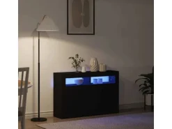 vidaXL Sideboard Schwarz 116 x 30 x 75 cm Holzwerkstoff 3333877