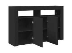 vidaXL Sideboard Schwarz 116 x 30 x 75 cm Holzwerkstoff 3333877