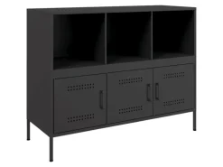 vidaXL Sideboard Schwarz 100,5x39x79 cm Stahl 843090