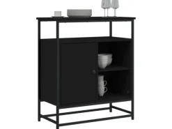 vidaXL Sideboard Schwarz 69x35x80 cm Holzwerkstoff 835544