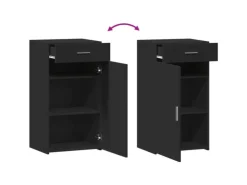 vidaXL Sideboard Schwarz 50x42,5x93 cm Holzwerkstoff 846293