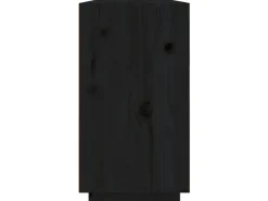 vidaXL Sideboard Schwarz 100x40x75 cm Massivholz Kiefer 820146