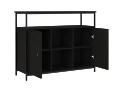 vidaXL Sideboard Schwarz 100x35x80 cm Holzwerkstoff 835499