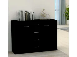 vidaXL Sideboard Schwarz 88x30x65 cm Holzwerkstoff 800685