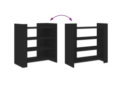 vidaXL Sideboard Schwarz 73,5x35x75 cm Holzwerkstoff 848389