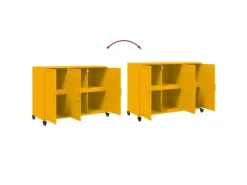 vidaXL Sideboard Senfgelb 100,5x39x72 cm Stahl 846683