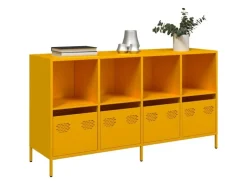 vidaXL Sideboard Senfgelb 135x39x73,5 cm Kaltgewalzter Stahl 3307164