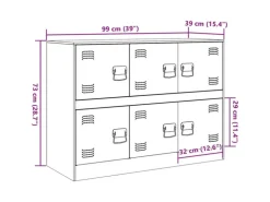 vidaXL Sideboard Senfgelb 99x39x73 cm Stahl 841796