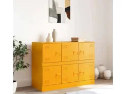 vidaXL Sideboard Senfgelb 99x39x73 cm Stahl 841796