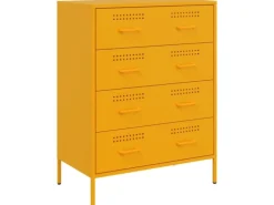 vidaXL Sideboard Senfgelb 68x39x89 cm Stahl 842985