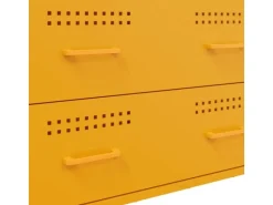 vidaXL Sideboard Senfgelb 68x39x89 cm Stahl 842985
